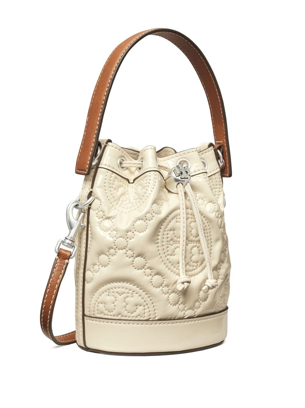 Tory Burch mini monogram-embroidered bucket bag - Image 3