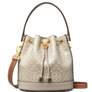 Tory Burch monogram-embossed bucket bag
