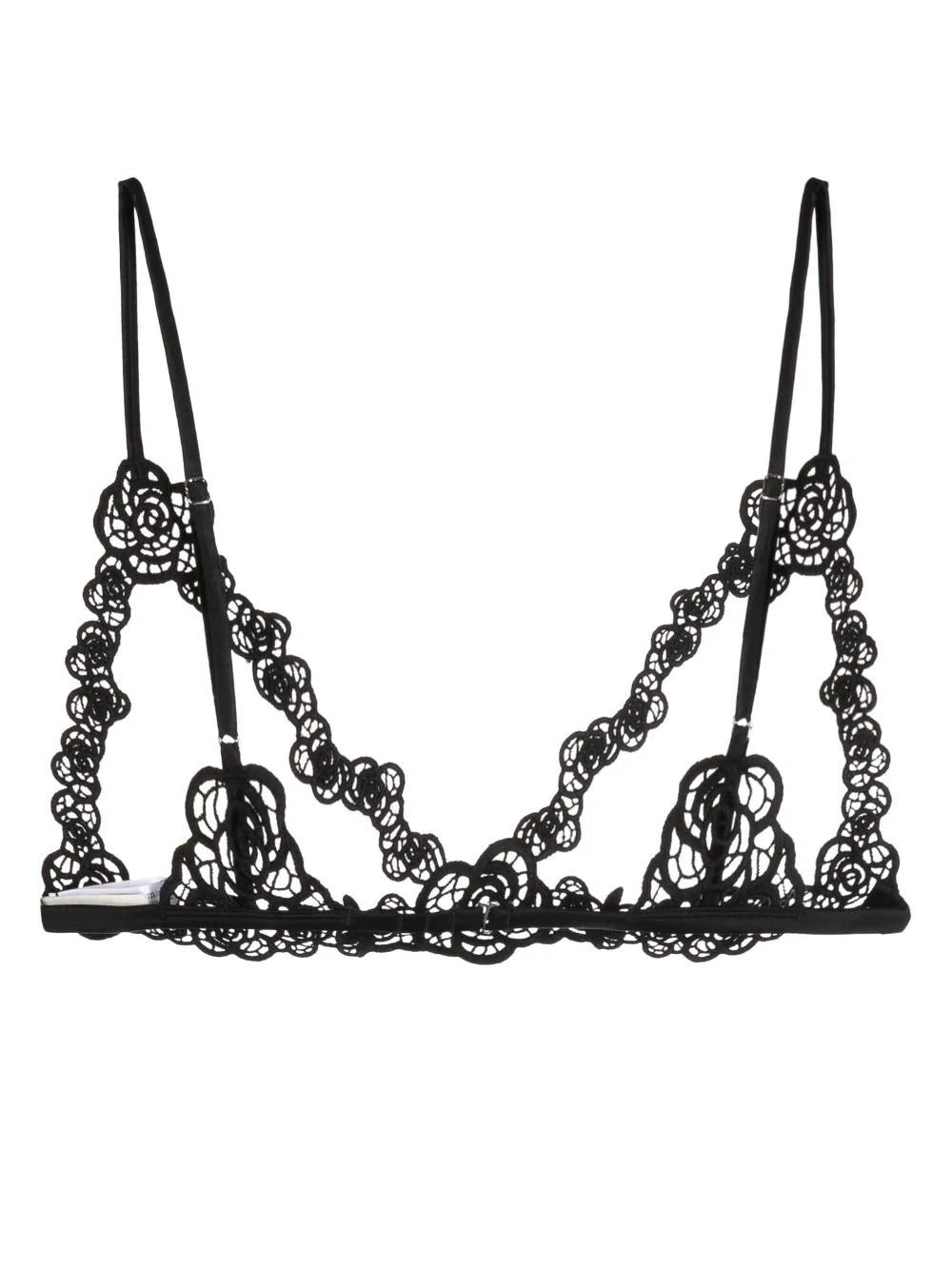 Fleur Du Mal floral-detail guipure bralette - Image 2