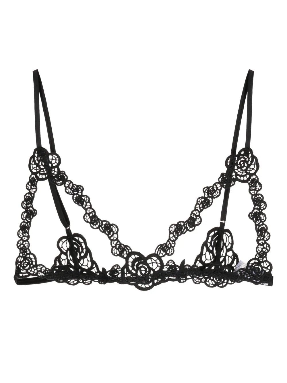 Fleur Du Mal floral-detail guipure bralette