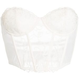 Fleur Du Mal  Bella embroidered bustier