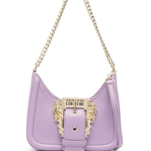 Versace Jeans Couture engraved-logo buckle shoulder bag