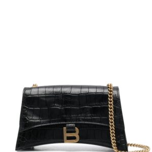 Balenciaga Crush crocodile-embossed shoulder bag