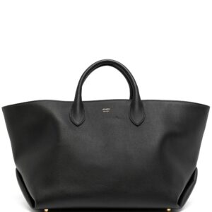 KHAITE engraved-logo leather tote