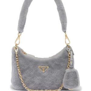 Prada  mini shearling shoulder bag