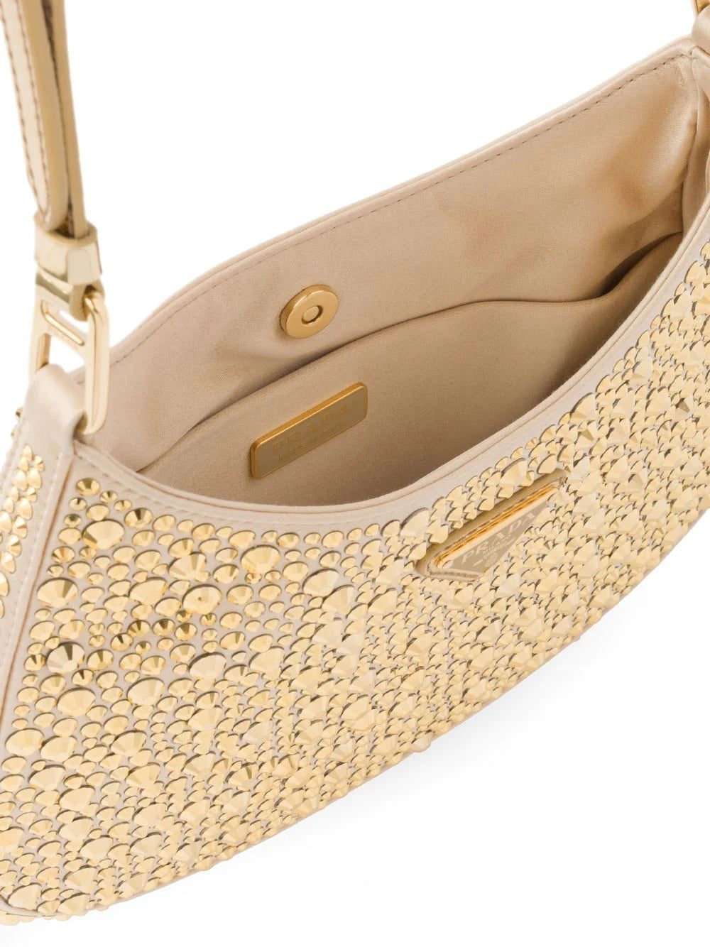 Prada Cleo crystal-embellished shoulder bag - Image 4
