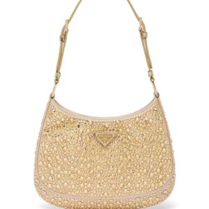 Prada Cleo crystal-embellished shoulder bag