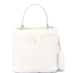 Prada mini Panier shearling tote bag