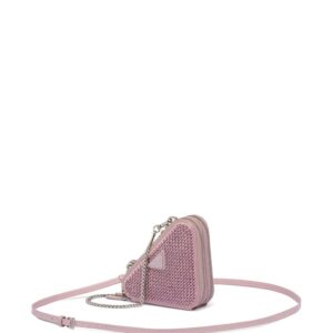 Prada mini Triangle crystal-embellished crossbody bag