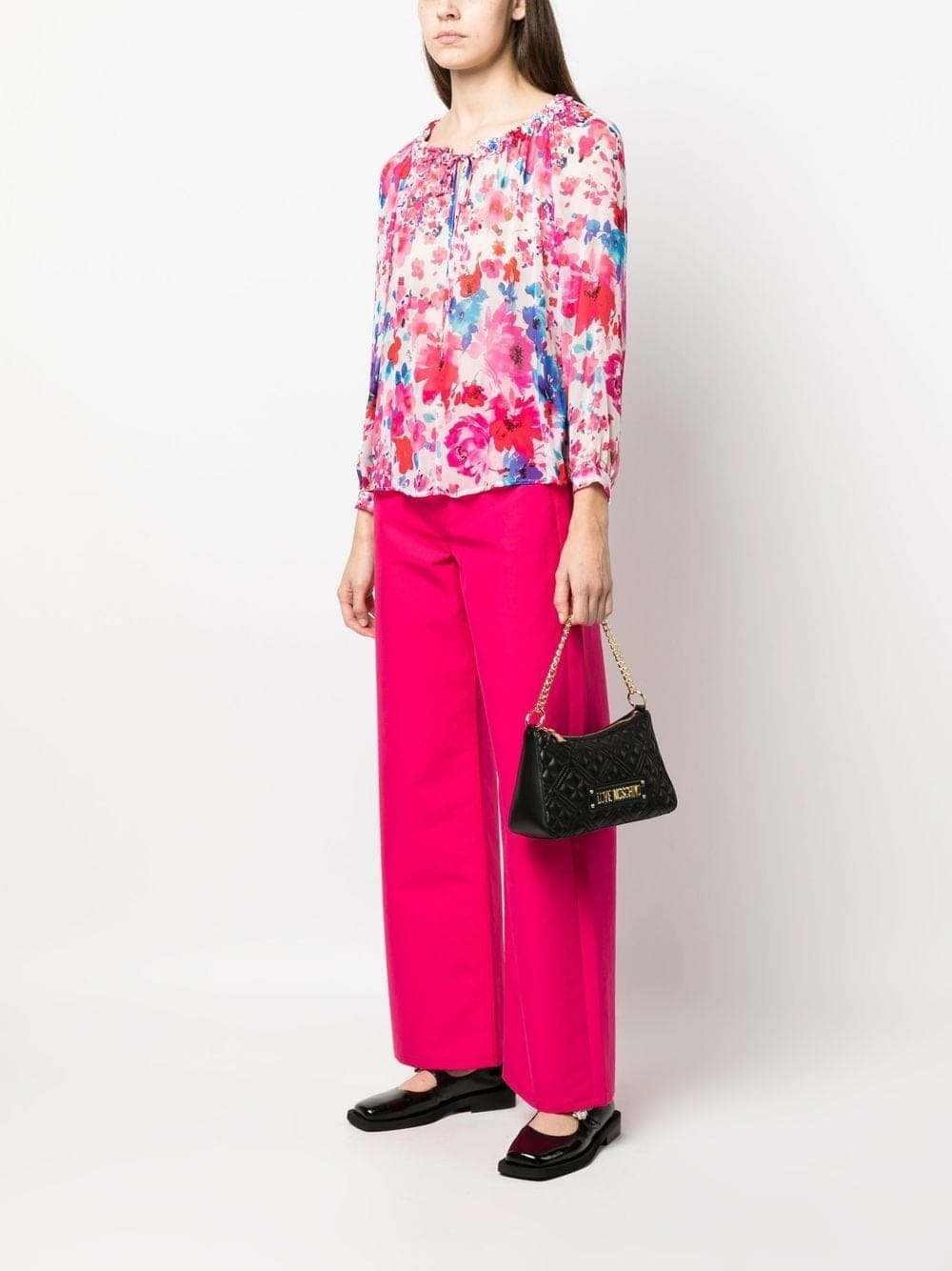 Love Moschino quilted logo-plaque shoulder bag - Image 2