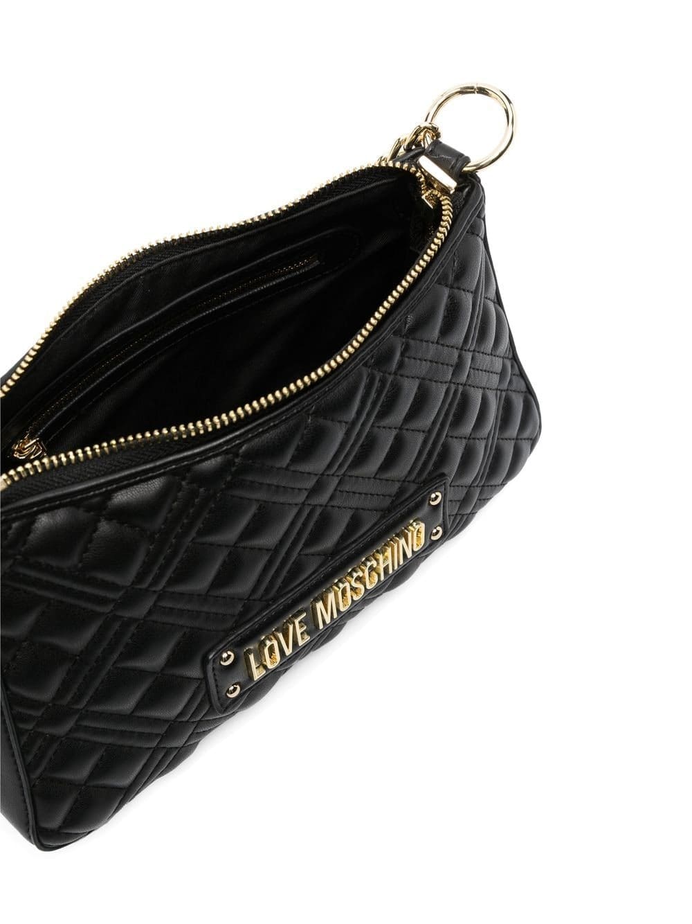 Love Moschino quilted logo-plaque shoulder bag - Image 5