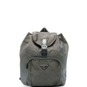 Prada Pre-Owned triangle logo drawstring backpack