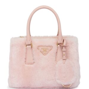 Prada Galleria shearling tote bag