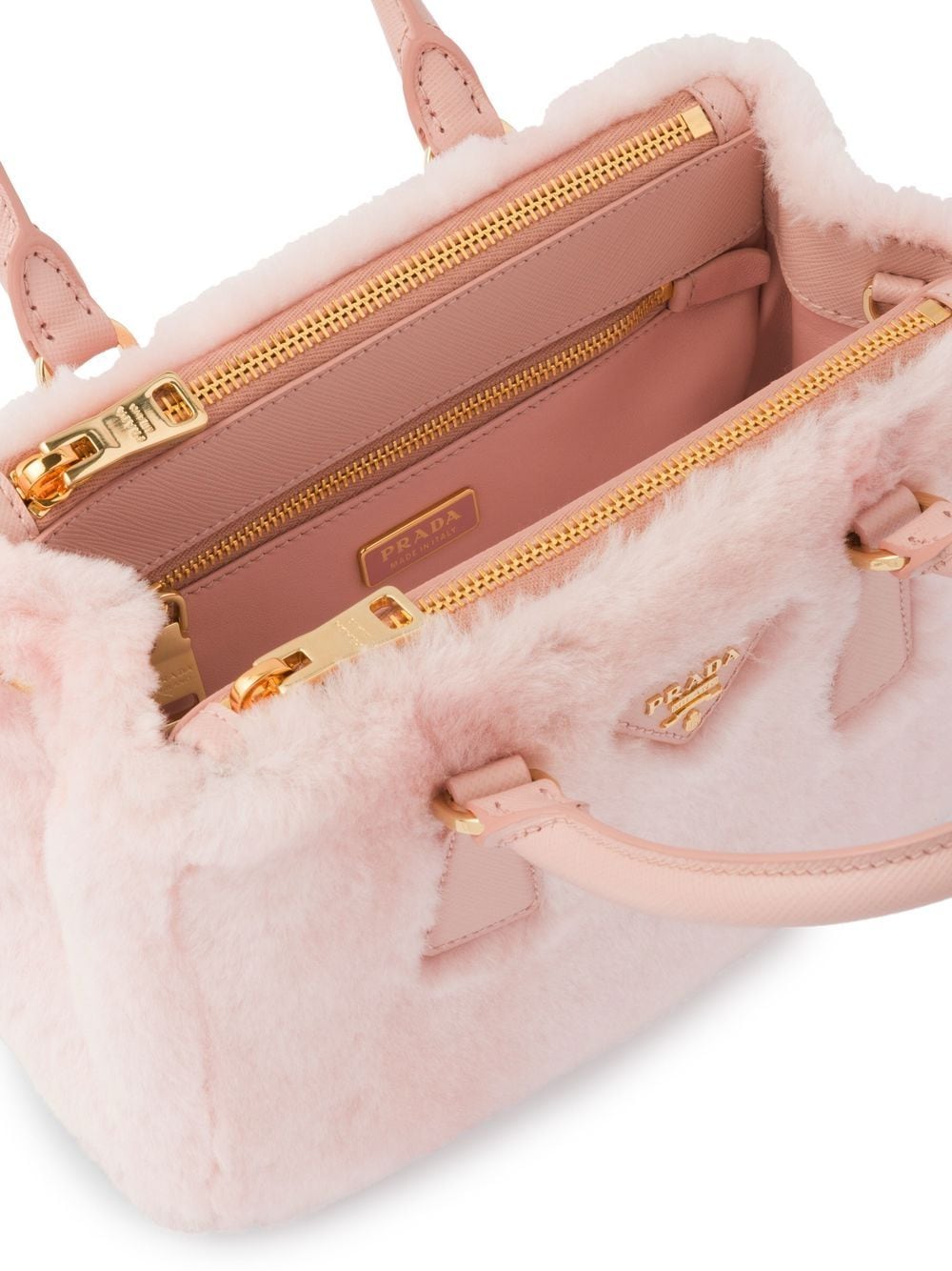 Prada Galleria shearling tote bag - Image 4