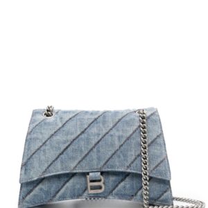 Balenciaga medium Crush denim shoulder bag