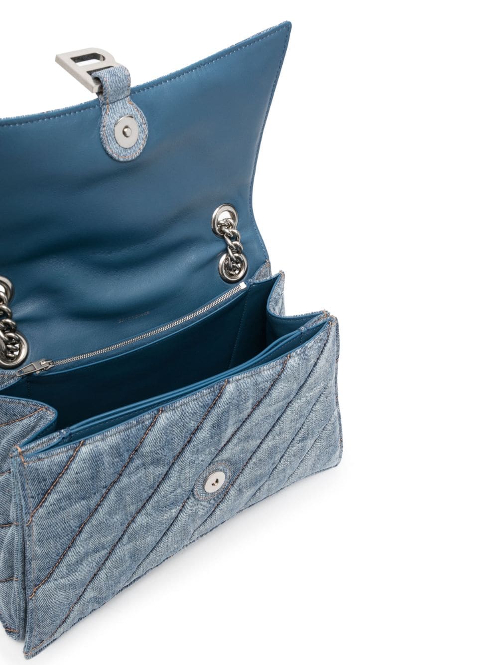 Balenciaga medium Crush denim shoulder bag - Image 5