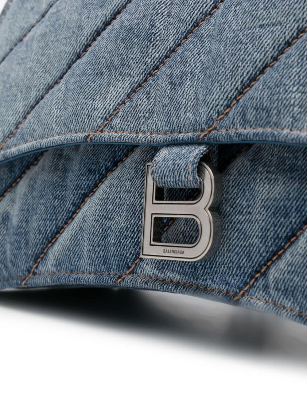 Balenciaga medium Crush denim shoulder bag - Image 4