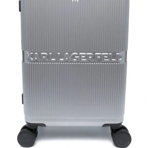 Karl Lagerfeld logo-embossed suitcase