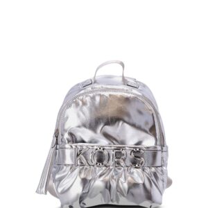 Michael Kors logo-lettering metallic backpack