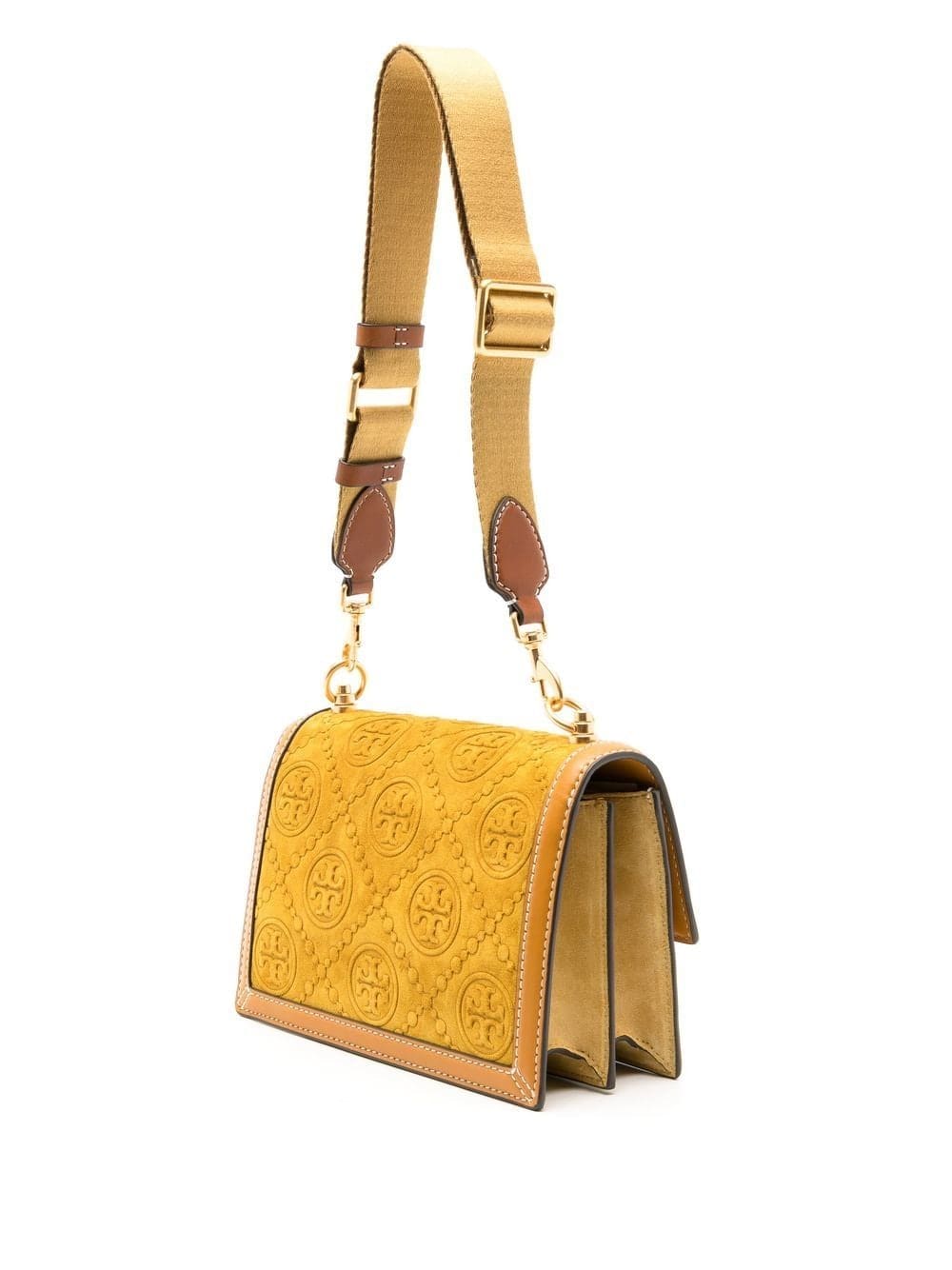 Tory Burch T monogram embossed suede shoulder bag - Image 3