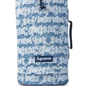 Supreme fat tip jacquard denim backpack