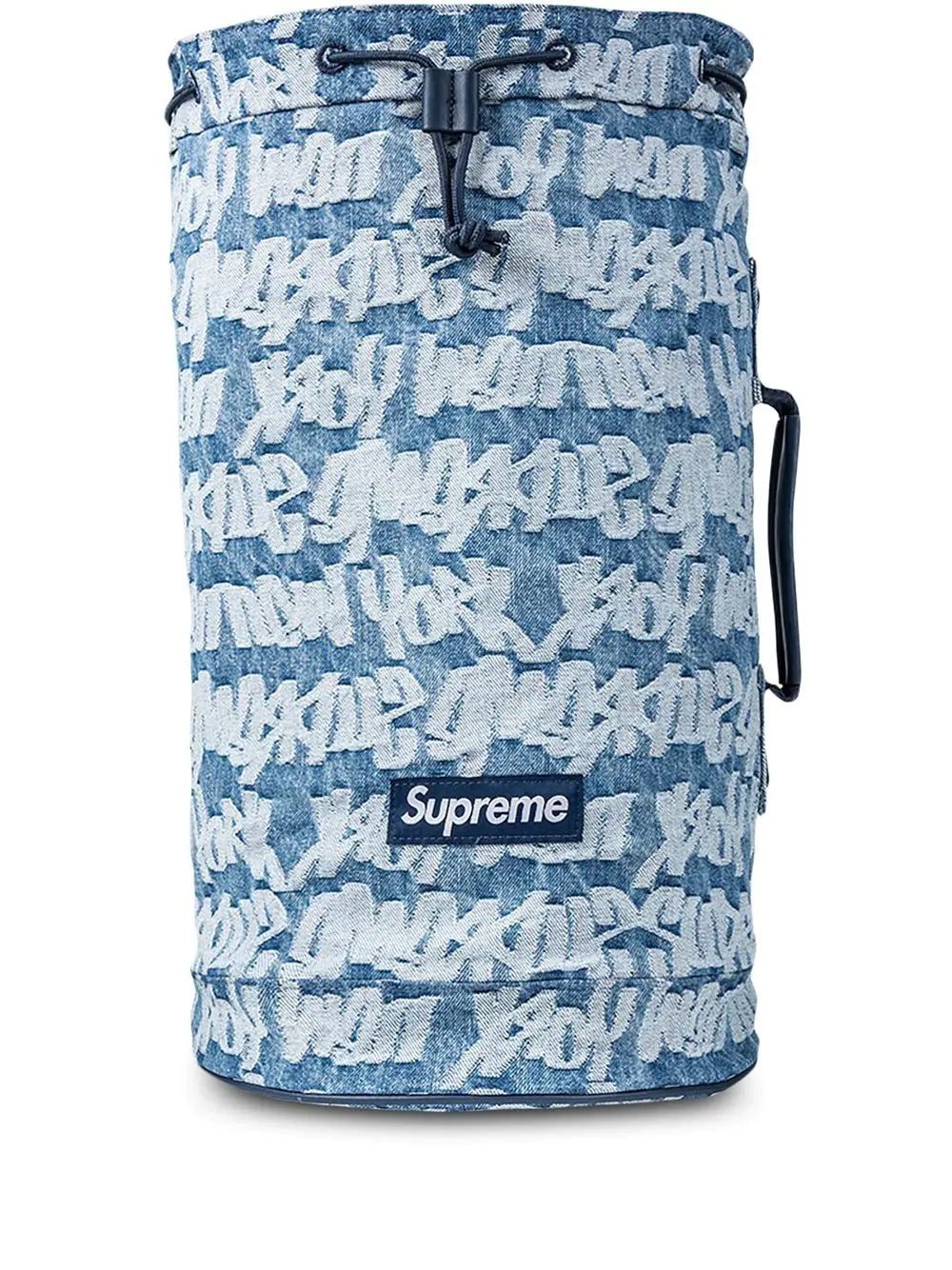 Supreme fat tip jacquard denim backpack
