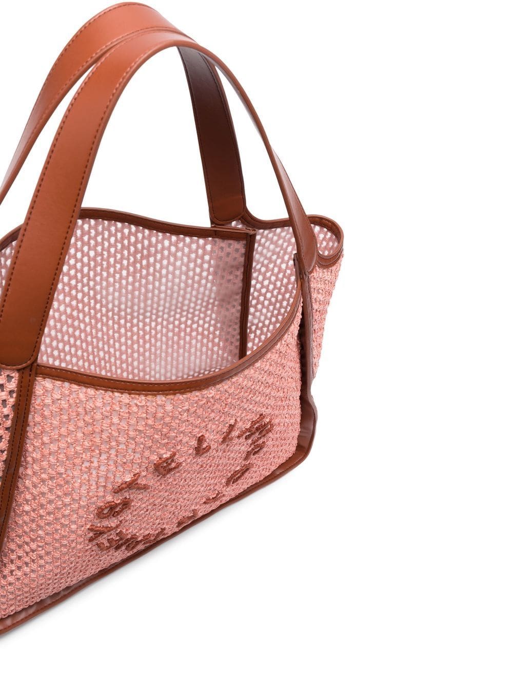 Stella McCartney embroidered-logo woven tote bag - Image 5