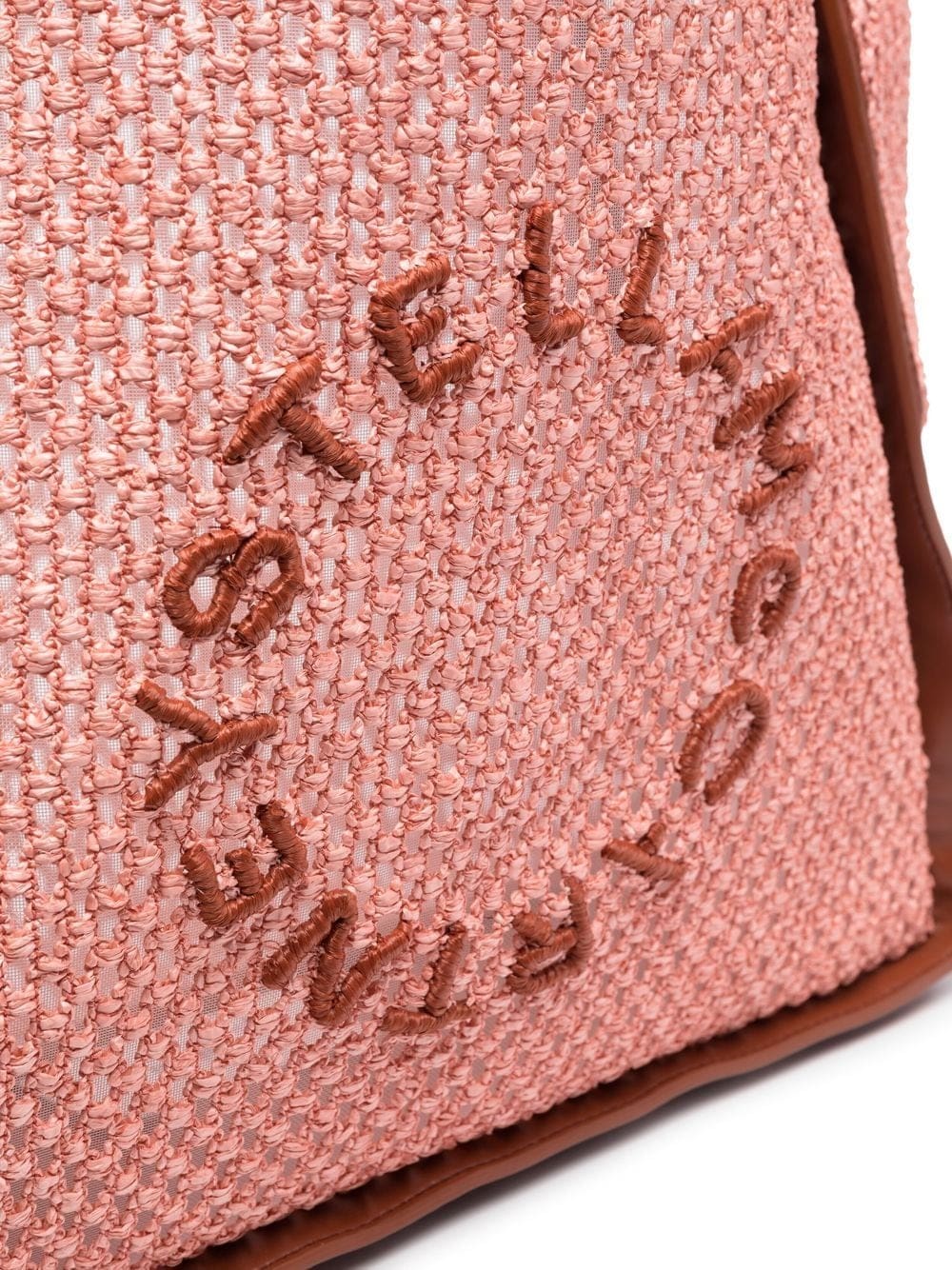 Stella McCartney embroidered-logo woven tote bag - Image 4