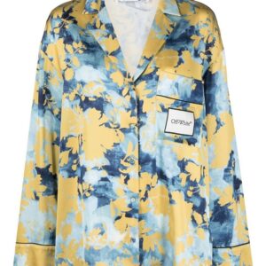 Off-White  RMD flower-print V-neck shirt