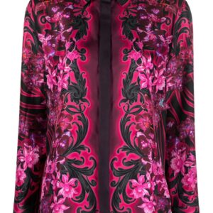 Versace  floral-print silk shirt