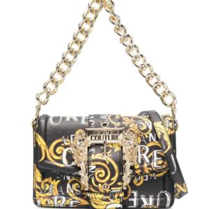 Versace Jeans Couture  Baroque buckle printed shoulder bag