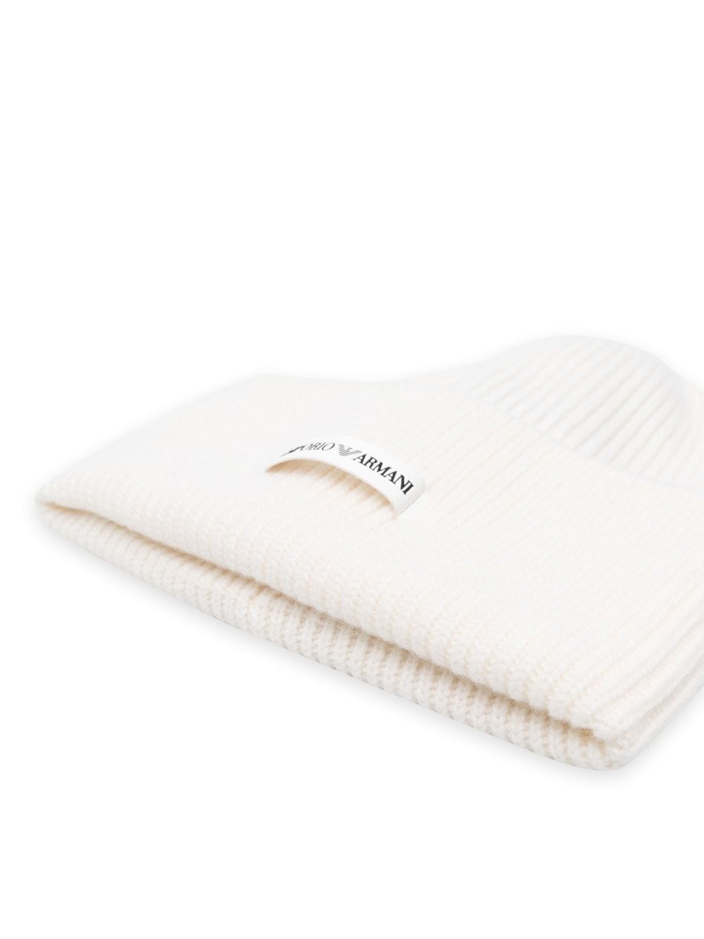Emporio Armani logo-patch wool beanie - Image 2