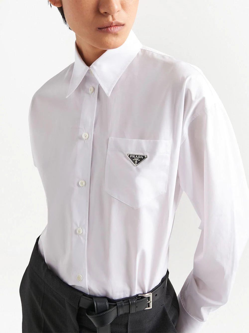 Prada patch-pocket poplin shirt - Image 4