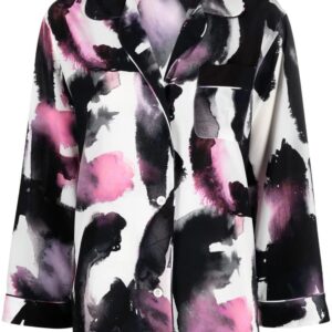 Alexander McQueen abstract-print silk shirt