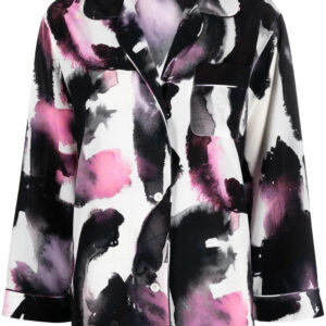 Alexander McQueen abstract-print silk shirt