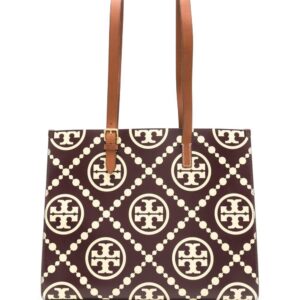 Tory Burch leather logo-print tote bag