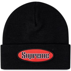 Supreme oval patch beanie