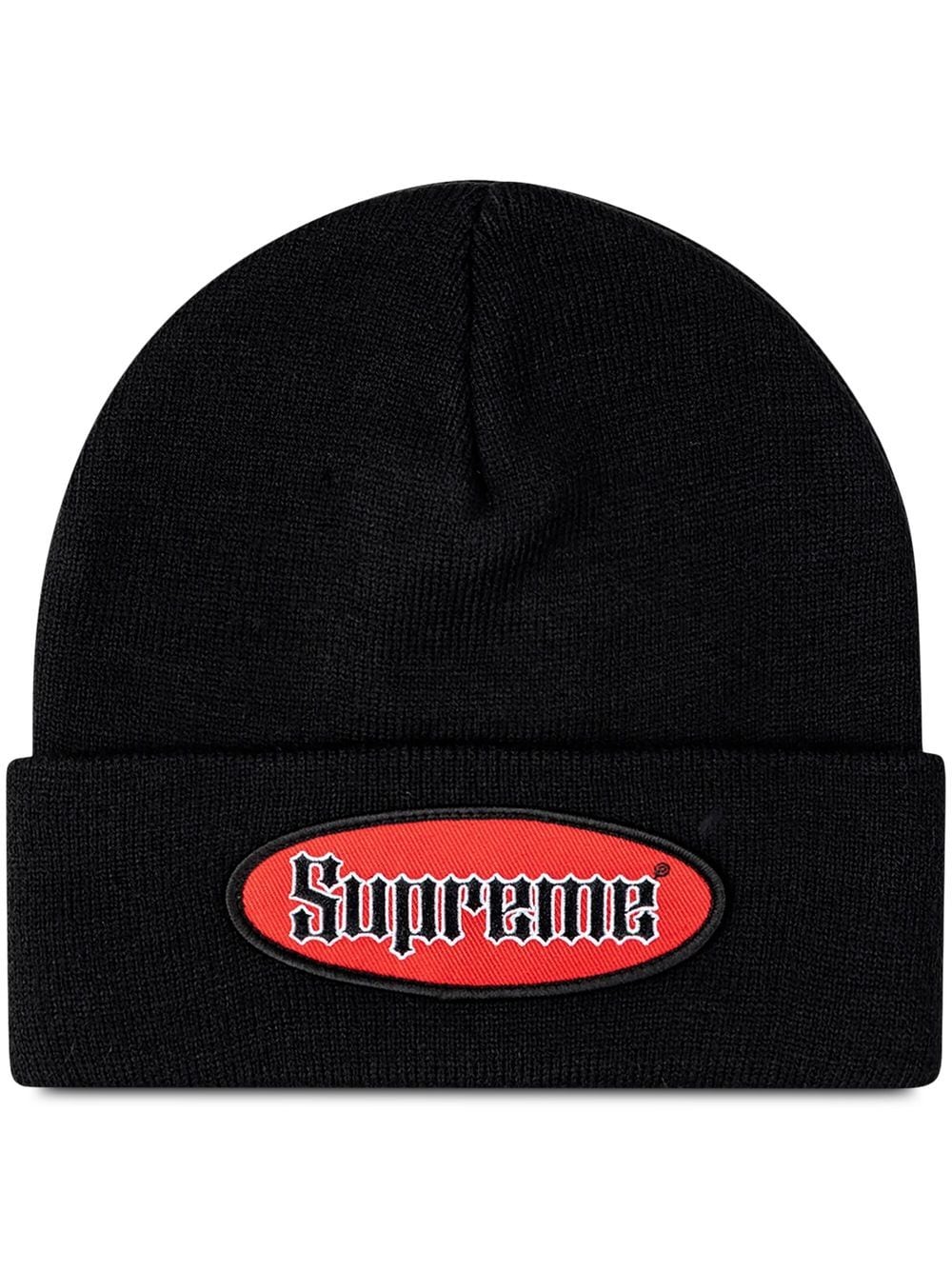 Supreme oval patch beanie