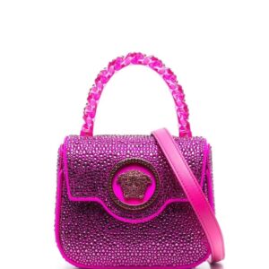 Versace La Medusa crystal-embellished mini bag