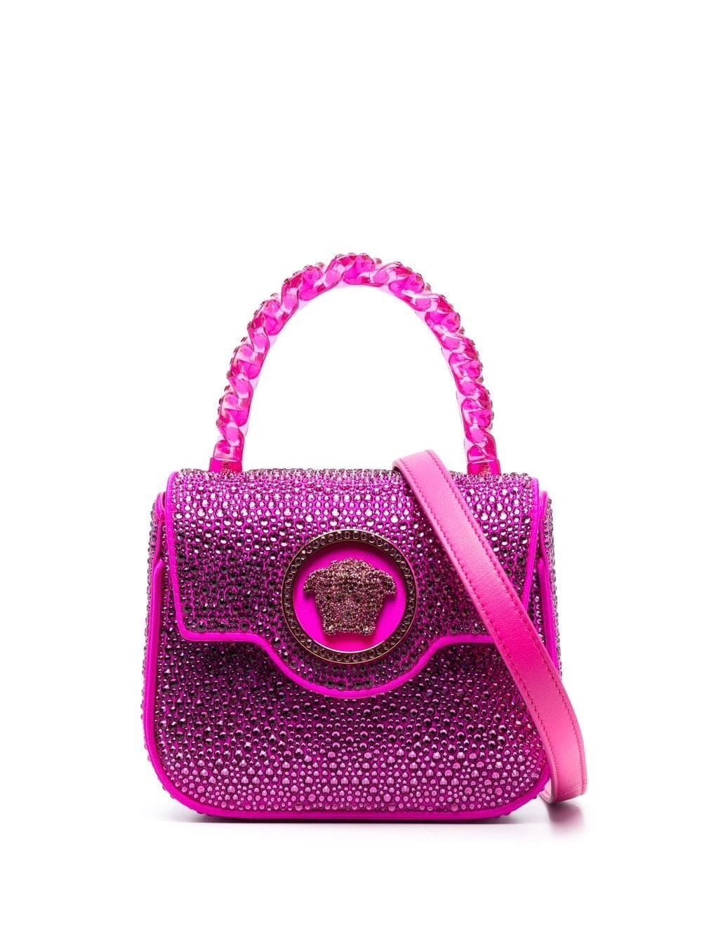 Versace La Medusa crystal-embellished mini bag