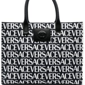 Versace all-over logo-print tote bag