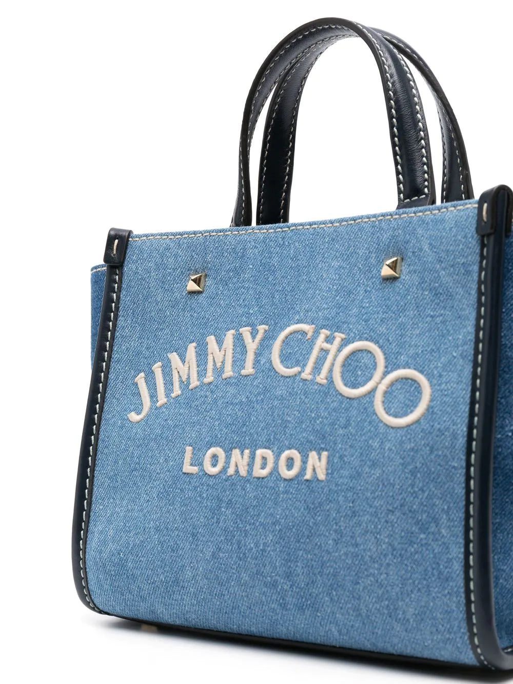 Jimmy Choo Varenne mini denim tote bag - Image 4