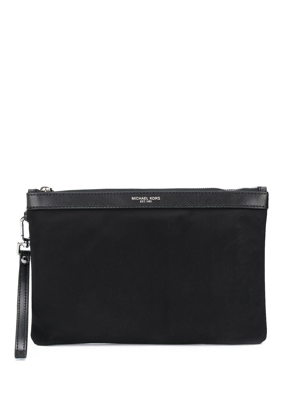 Michael Michael Kors logo-stamp leather clutch bag