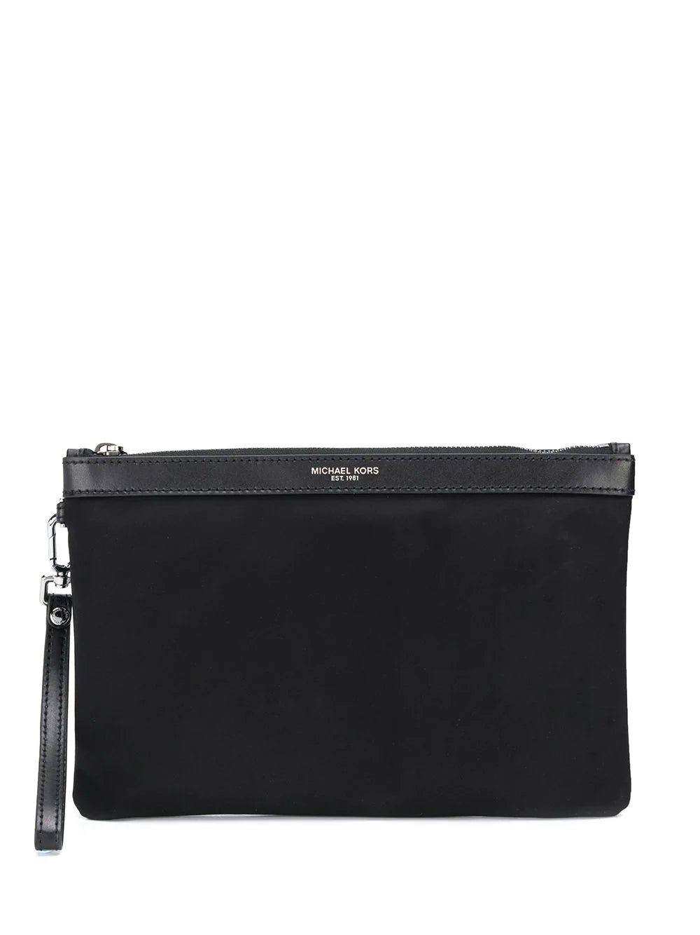 Michael Michael Kors logo-stamp leather clutch bag