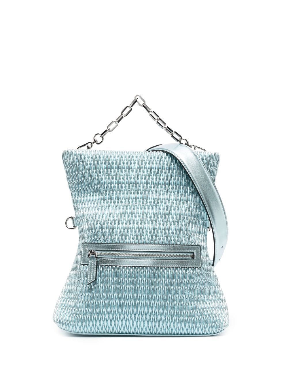 Karl Lagerfeld logo patch chain-link tote bag