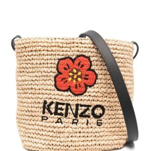 Kenzo Boke Flower straw crossbody bag