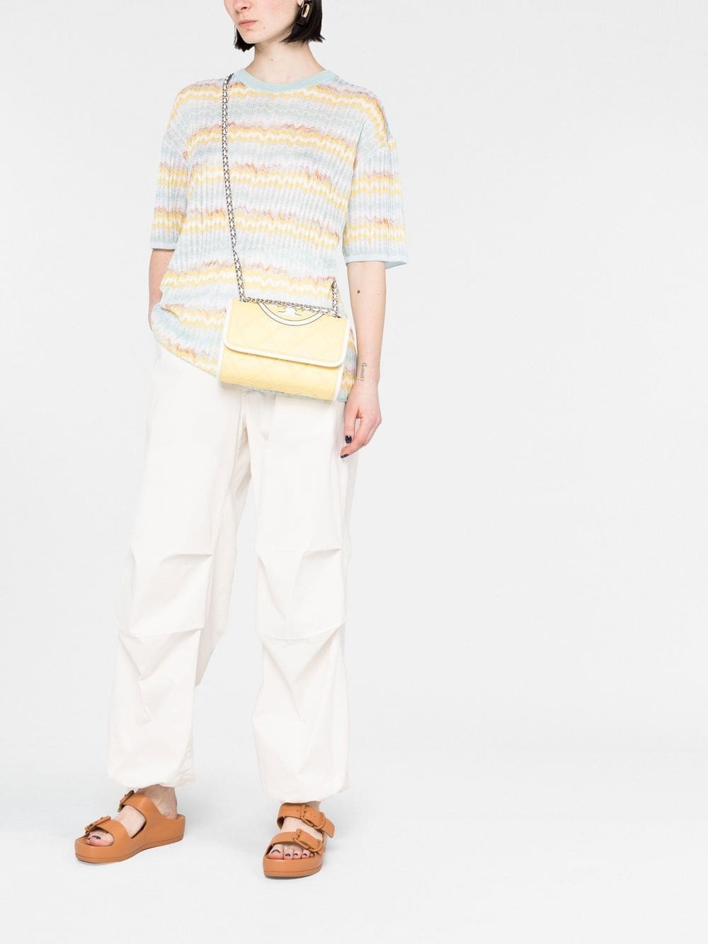 Tory Burch embossed and quilted cross-body bag - Image 2