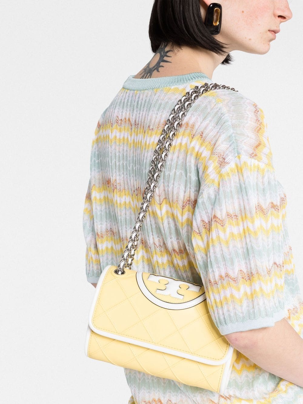 Tory Burch embossed and quilted cross-body bag - Image 3