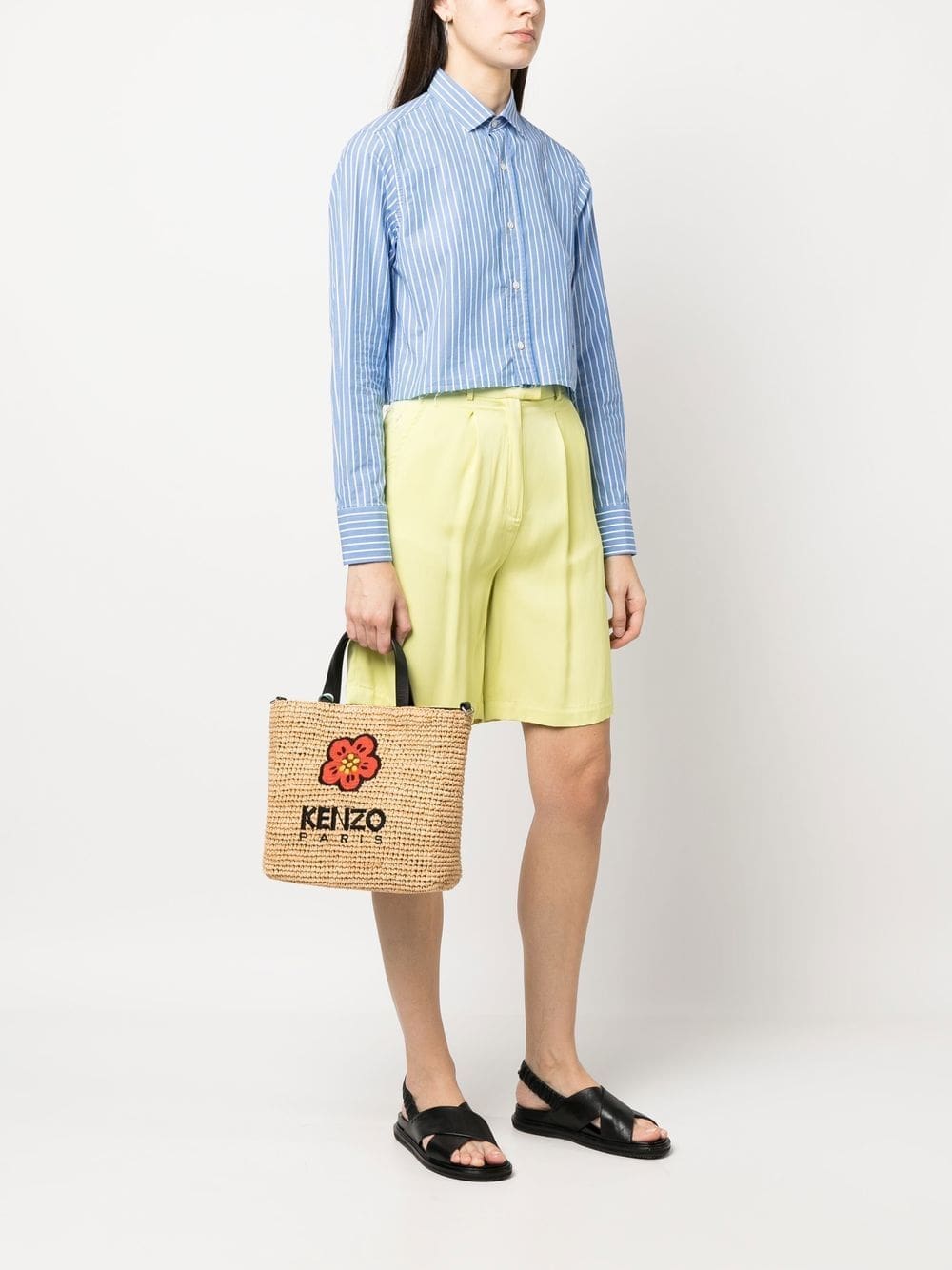 Kenzo Boke Flower straw tote bag - Image 2