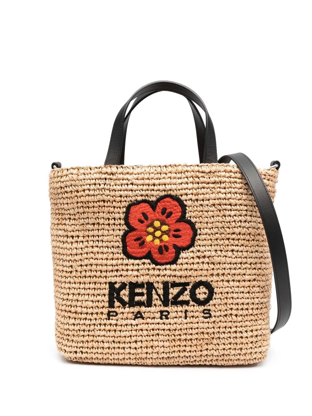 Kenzo Boke Flower straw tote bag